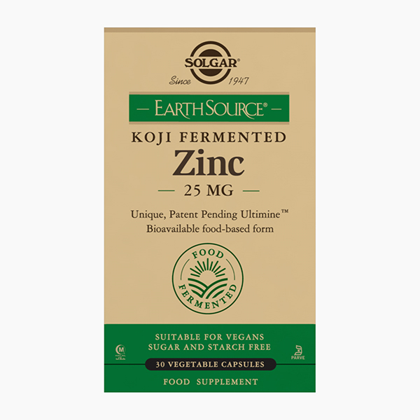 SOLGAR Earth Source Koji Zinc 25 mg (30 Cápsulas vegetales)