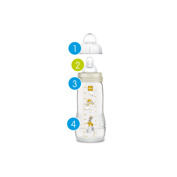 MAM BABY Easy Active Baby Biberón Silicona +4M (330ml)