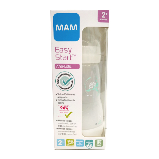 MAM BABY EASY START BIBERÓN ANTI-COLIC 2M+ (1 UNIDAD)