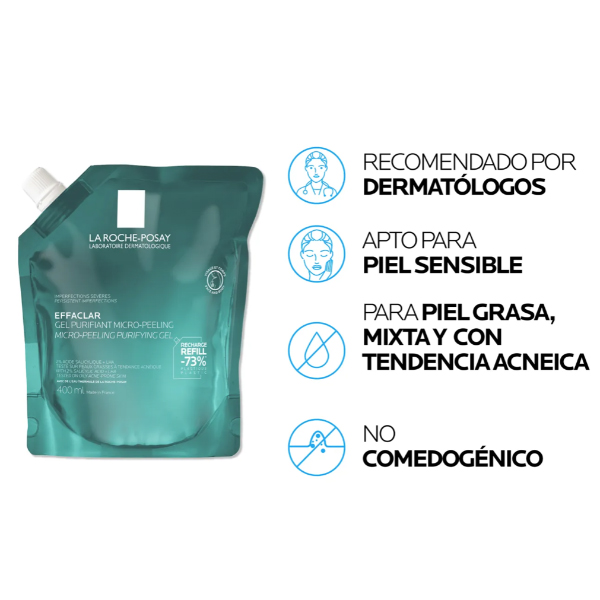 LA ROCHE POSAY EFFACLAR MICRO-EXFOLIANTE RECARGA (400ML)