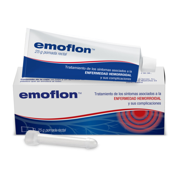 SERVIER EMOFLON POMADA RECTAL HEMORRROIDES (25G)