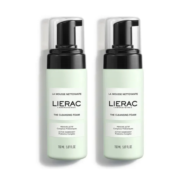 LIERAC ESPUMA LIMPIADORA DUPLO (2 x 150ML)