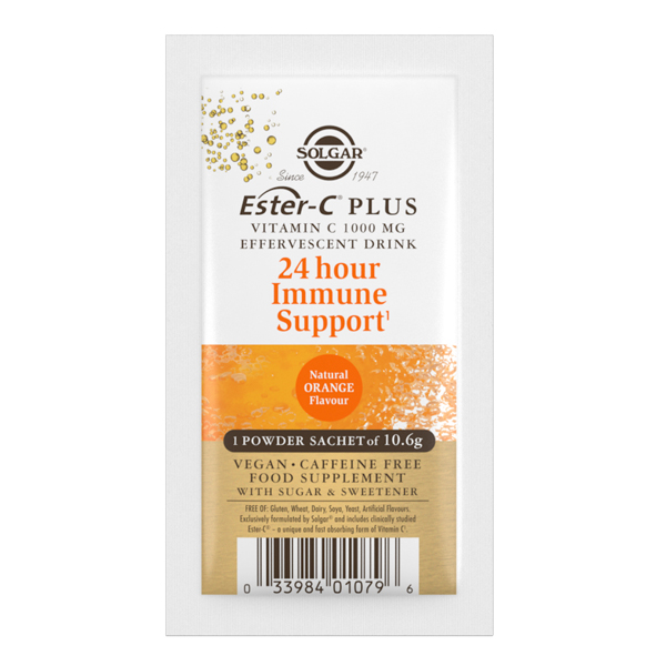 SOLGAR ESTER C PLUS VIT.C 1000MG SABOR NARANJA (21 SOBRES EFERVESCENTES)			