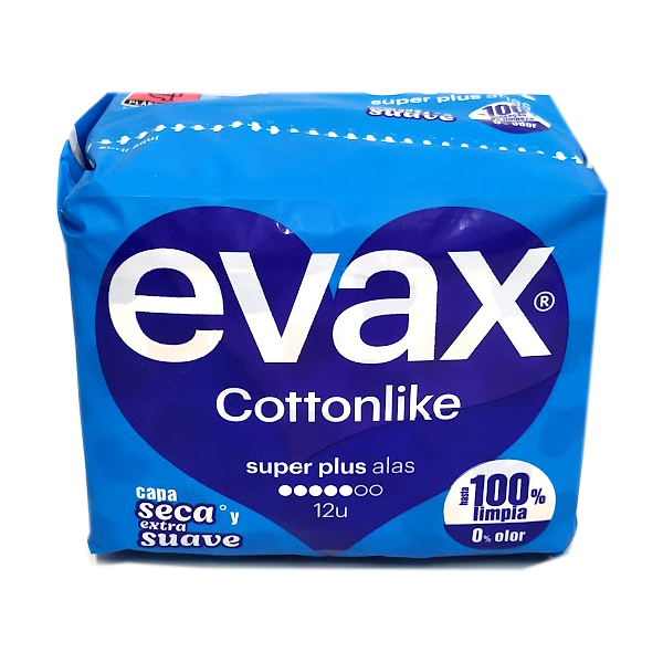 P&G (Health Care) EVAX COTTONLIKE ALAS SUPER-PLUS (12 UNIDADES)  