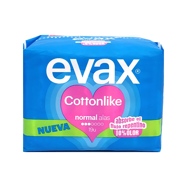 P&G (Health Care) EVAX COTTONLIKE COMPRESA ALAS (19 COMPRESAS)