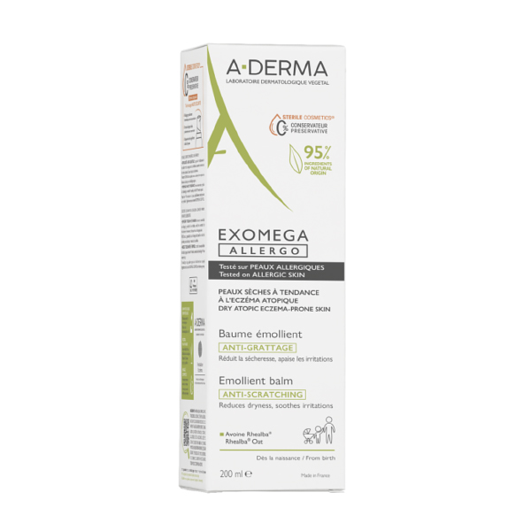 A-DERMA EXOMEGA ALLERGO BÁLSAMO EMOLIENTE (200ml)