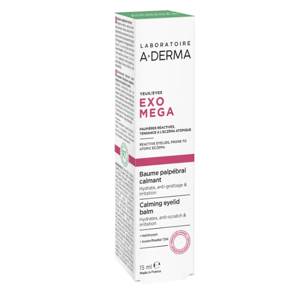 A-DERMA EXOMEGA BALSAMO PALPEBRAL CALMANTE PICOR Y ROJECES PARPADOS (15ML)