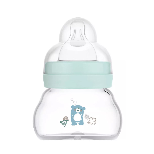 MAM BABY FEEL GOOD BIBERÓN DE CRISTAL TETINA PLANA +0M FOREST (90ML)