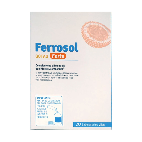 LABORATORIO VIÑAS FERROSOL GOTAS FORTE (30ML + SOBRE 2,5g)
