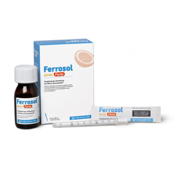 LABORATORIO VIÑAS FERROSOL GOTAS FORTE (30ML + SOBRE 2,5g)
