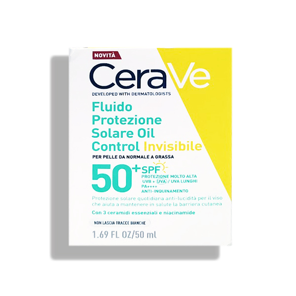CERAVE FLUIDO PROTECTOR HIDRATANTE INVISIBLE OIL CONTROL SPF50 (50ML) NOVEDAD!