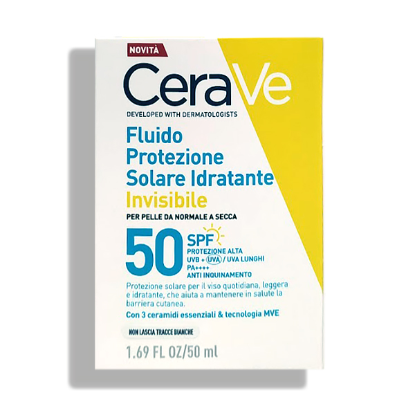 CERAVE FLUIDO PROTECTOR HIDRATANTE INVISIBLE SPF50+ (50ML) NOVEDAD!
