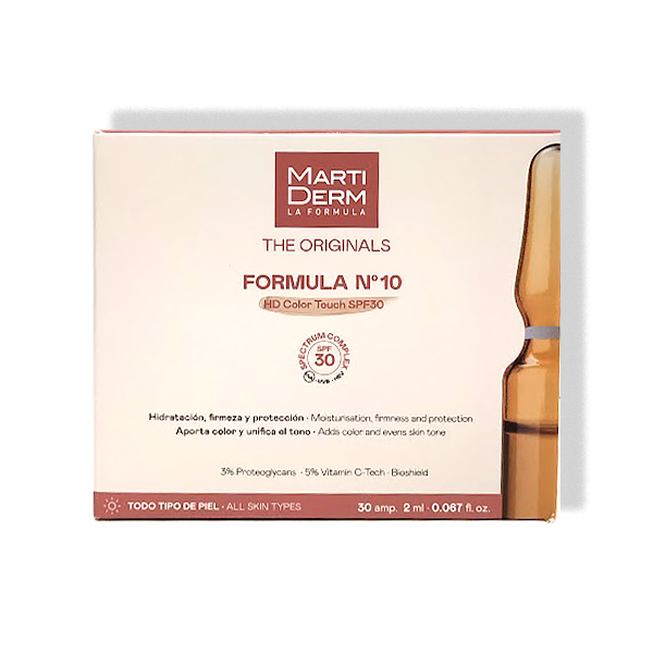 MARTIDERM FORMULA Nº 10 HD COLOR TOUCH SPF30 (30 AMPOLLAS X 2ML)