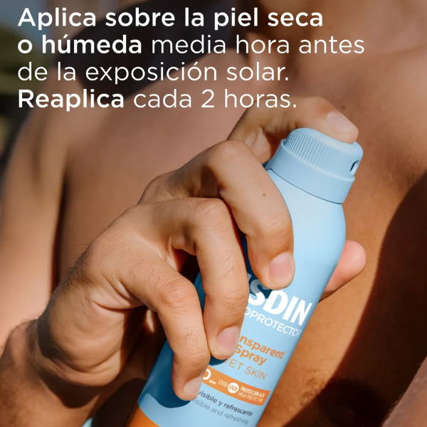 ISDIN FOTOPROTECTOR TRANSPARENT SPRAY WET SKIN SPF50 FORMATO VIAJE (100ml)