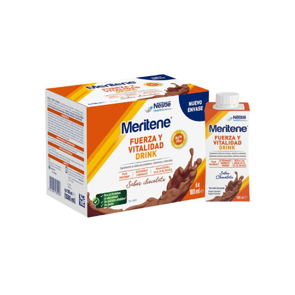 MERITENE FUERZA Y VITALIDAD DRINK CHOCOLATE (6 x 180ml)	