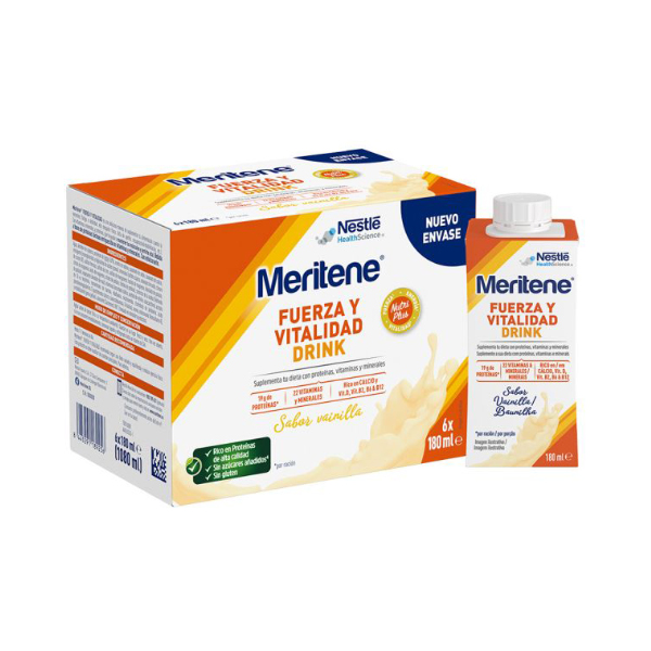 MERITENE FUERZA Y VITALIDAD DRINK VAINILLA (6x180ml)