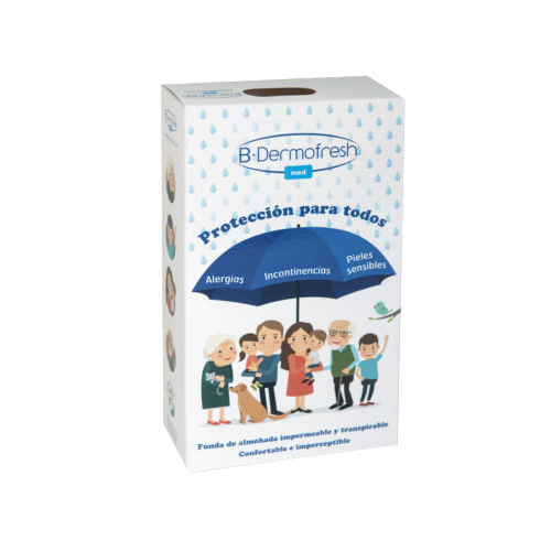 BDERMOFRESH MED FUNDA ALMOHADA ALERGIAS BLANCA 100% NATURAL (90cm X 40cm)