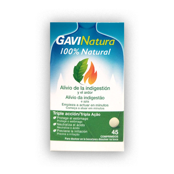 RECKITT BENCKINSER GAVINATURA 100% NATURAL (45 COMPRIMIDOS)