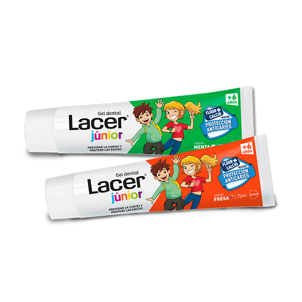 LACER Gel dental Junior Menta +6 AÑOS (75ml) NUEVA FÓRMULA!