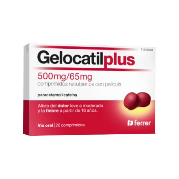 FERRER GELOCATIL PLUS 500MG (20 COMPRIMIDOS)