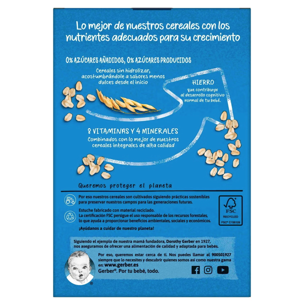 NESTLÉ GERBER MULTICEREALES FRUTA 0% AZUCARES (270g)