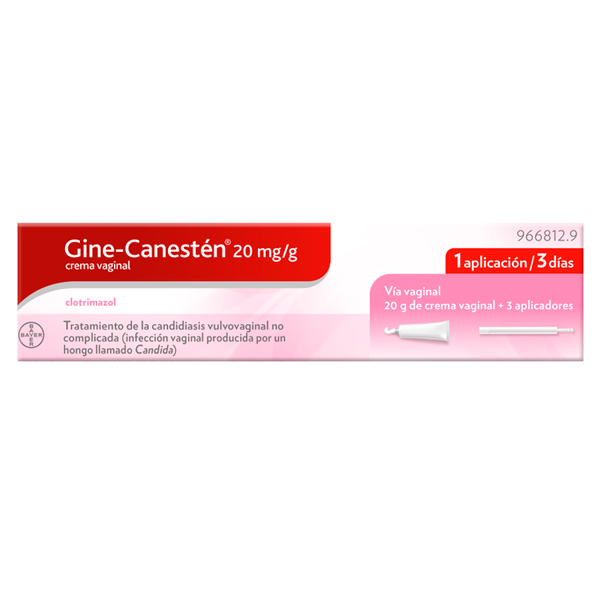 Comprar BAYER GINECANESTEN 20mg/g (Crema Vaginal 20g + 3 APLICADORES