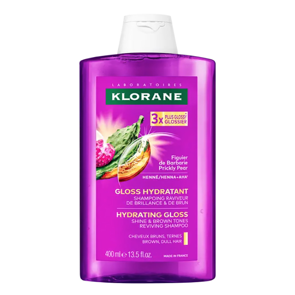 KLORANE GLOSS CHAMPÚ REACTIVADOR BRILLO DE TONOS CASTAÑOS HIDRATANTE (400ML) NOVEDAD!