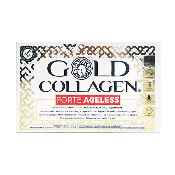 ECAREYOU  GOLD COLLAGEN FORTE AGELESS BEBIBLES (10 FRASCOS VIDRIO X 50ML)