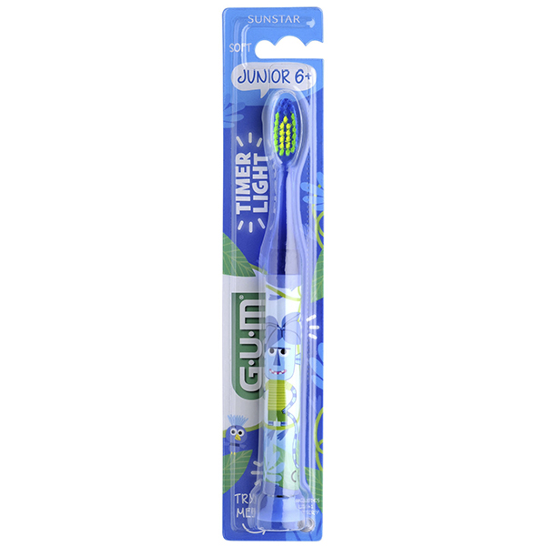GUM Gum Cepillo Dental Junior Timer Light Monstruos +6