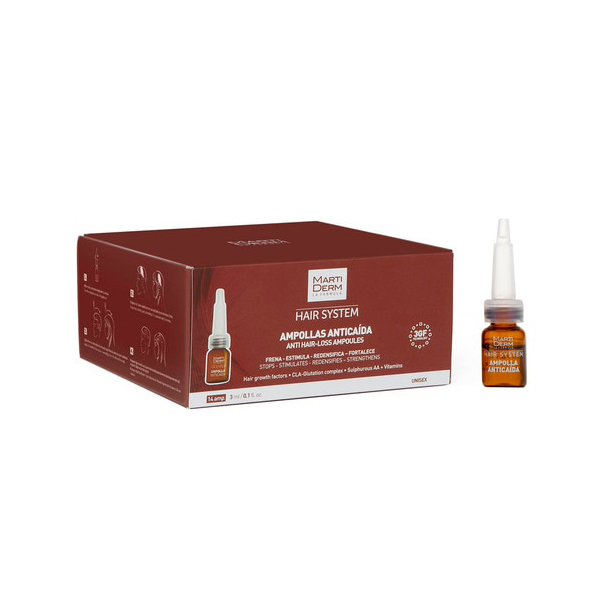MARTIDERM HAIR SYSTEM AMPOLLAS ANTICAIDA CABELLO UNISEX (14 ampollas x 3ml)  