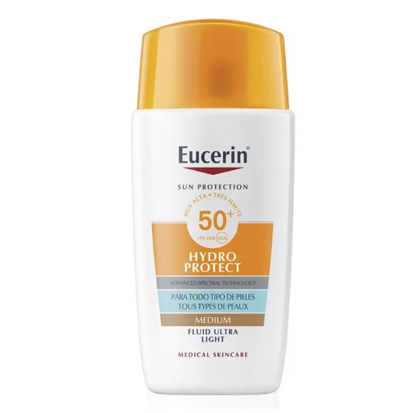 EUCERIN HYDROPROTECT FLUIDO ULTRA-LIGHT FPS 50+ COLOR MEDIO (50ML)