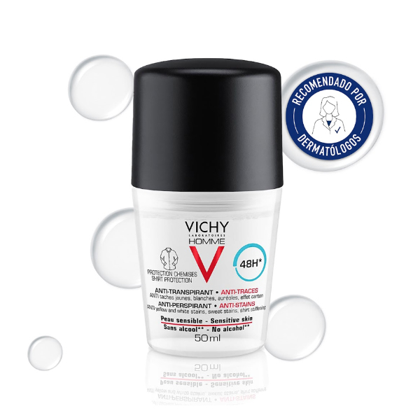 VICHY HOMME DESODORANTE  ANTI-MANCHAS ROLL-ON (50ML)