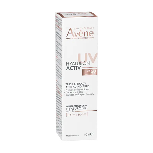 AVÈNE HYALURON ACTIV UV - Fluido triple eficacia antiedad SPF50 (40ml)