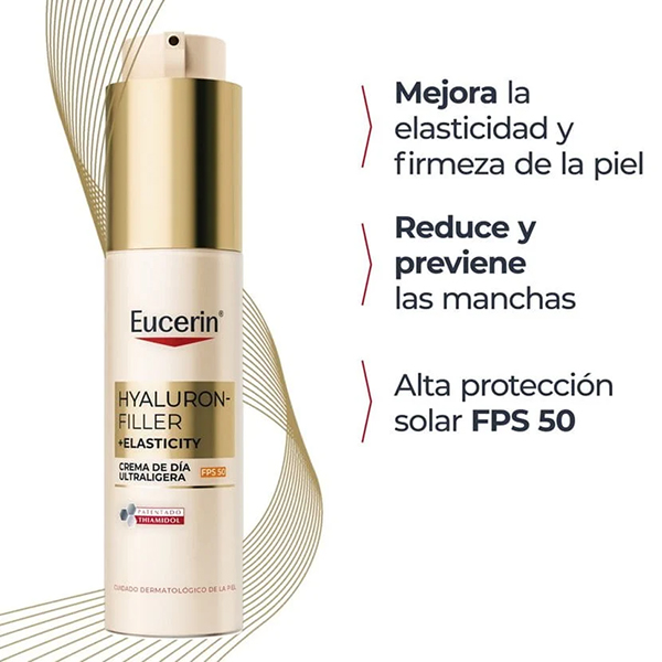EUCERIN Hyaluron-Filler + Elasticity Crema de Día Ultraligera SPF50 (50ML)