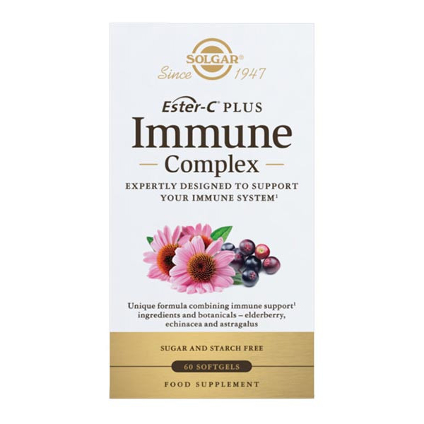 SOLGAR INMUNE-COMPLEX Ester-C® PLUS (60 CÁPSULAS BLANDAS)
