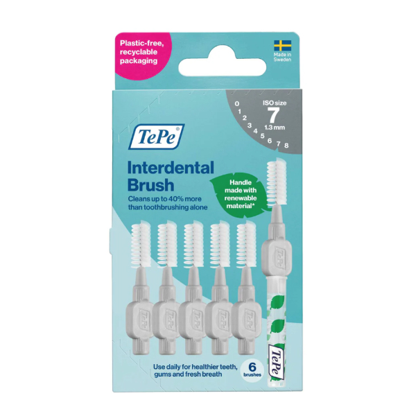 TEPE INTERDENTAL CEPILLO GRIS (6 UNIDADES)