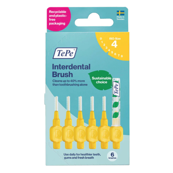 TEPE INTERDENTAL CEPILLO RECTO AMARILLO (6 UNIDADES)