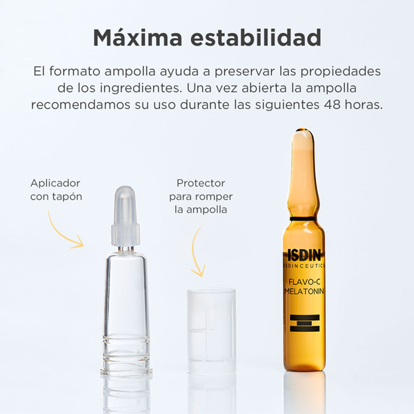 ISDIN ISDINCEUTICS DIA Y NOCHE FLAVO-C MELATONIN & ULTRAGLICAN (10 + 10 Ampollas)		