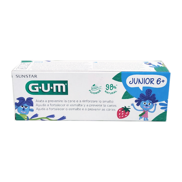 GUM JUNIOR PASTA DENTAL FRESA + 6 AÑOS (50ML)