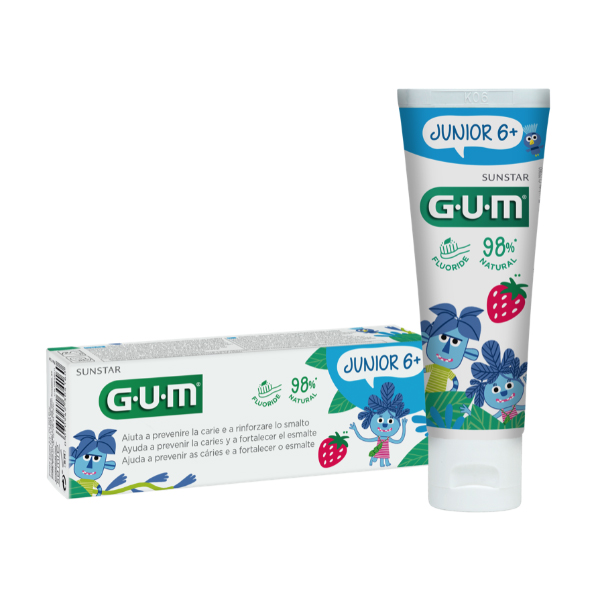 GUM JUNIOR PASTA DENTAL FRESA + 6 AÑOS (50ML)