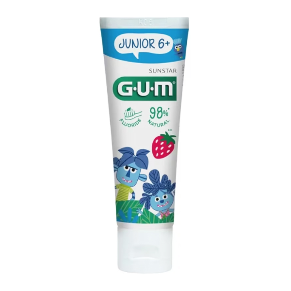 GUM JUNIOR PASTA DENTAL FRESA + 6 AÑOS (50ML)
