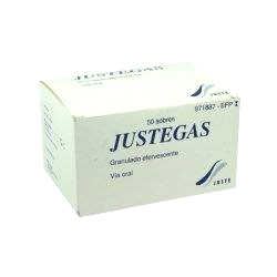 JUSTEGAS 1.871 mg/1.398mg GRANULADO EFERVESCENTE (50 sobres)