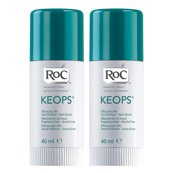 ROC Keops Desodorante Sin Alcohol Stick (40ml x 2 UNIDADES)