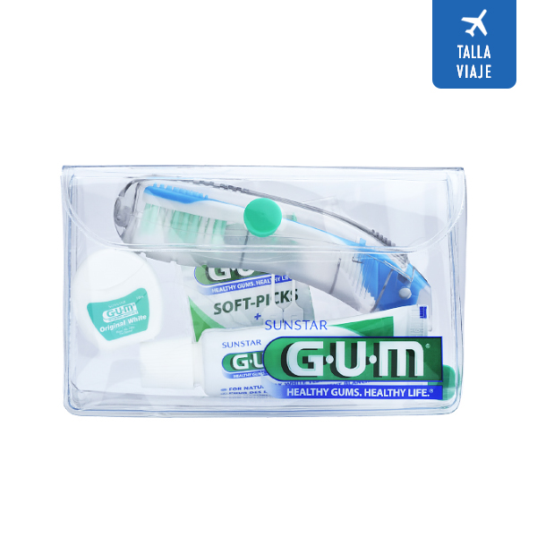 GUM KIT DE VIAJE (CEPILLO+PASTA+HILO+INTERDENTAL)	