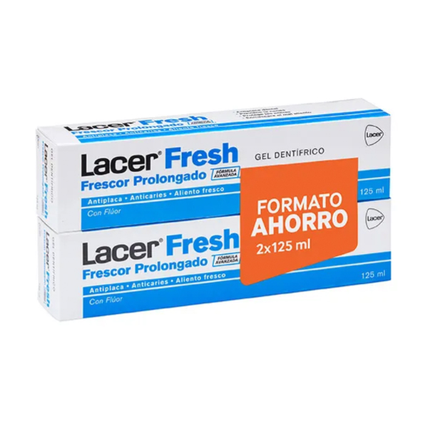 LACER LacerFresh Gel Dentífrico DUPLO (2 UNIDADES x 125ml) FORMATO AHORRO!