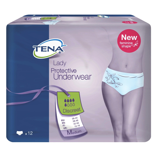 TENA Lady Protective Underwear Discreet TALLA M (12uds)