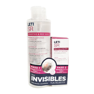 LETISR Probioclean Agua Micelar (500 ml) + Crema Anti-rojeces (40 ml)
