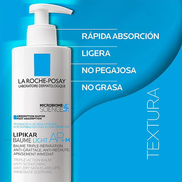 LA ROCHE POSAY LIPIKAR BAUME LIGHT AP+M BÁLSAMO LIGERO HIDRATANTE CORPORAL ANTI-PICOR ANTI-REAPARICIÓN PARA PIELES CON TENDENCIA ATÓPICA (400ML)