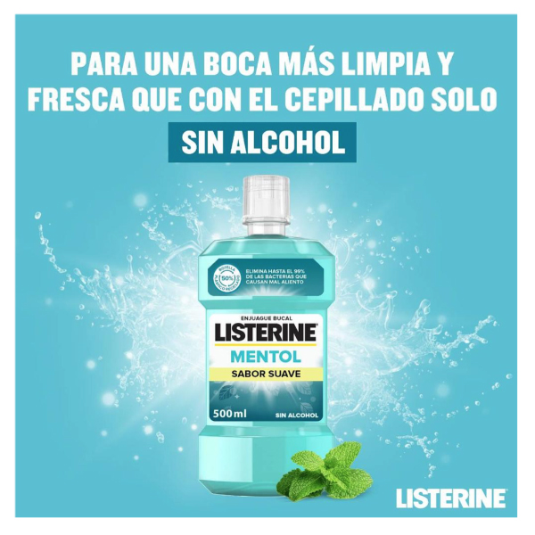 JOHNSON & JOHNSON LISTERINE ZERO MENTOL SUAVE (750ML)