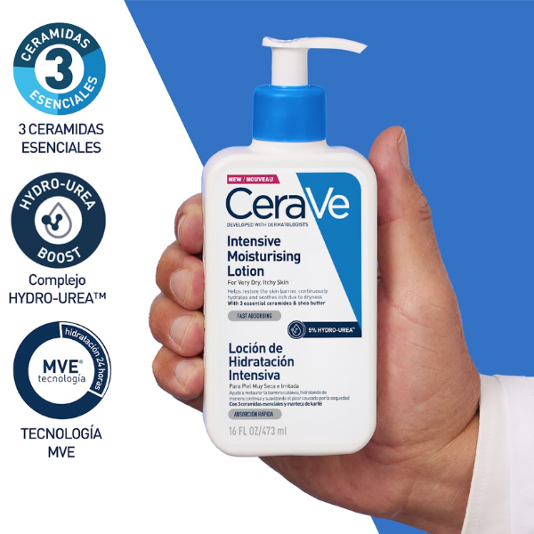 CERAVE LOCIÓN DE HIDRATACIÓN INTENSIVA PIEL SECA E IRRITADA  (DOSIFICADOR 473ML)